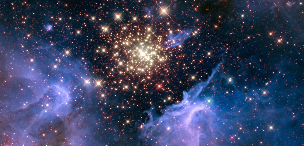 A cluster of young stars resembles an aerial burst, surrounded by clouds of interstellar gas and dust, in a nebula NGC 3603 located in the constellation Carina, in this image captured in August 2009 and December 2009, and obtained September 26, 2018. — Nasa/ESA/R. O'Connell/F. Paresce/E. Young/Ames Research Center/WFC3 Science Oversight Committee/Hubble Heritage Team/STScI/AURA handout pic via Reuters