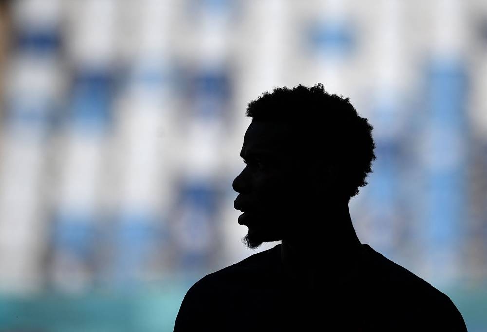 In this file photo taken on June 20, 2021 Silhouette of France's mdfielder Paul Pogba attending a training session at Nandor Hidegkuti  in Budapest, on June 20, 2021 during the Uefa Euro 2020 European Football Championship. — AFP pic