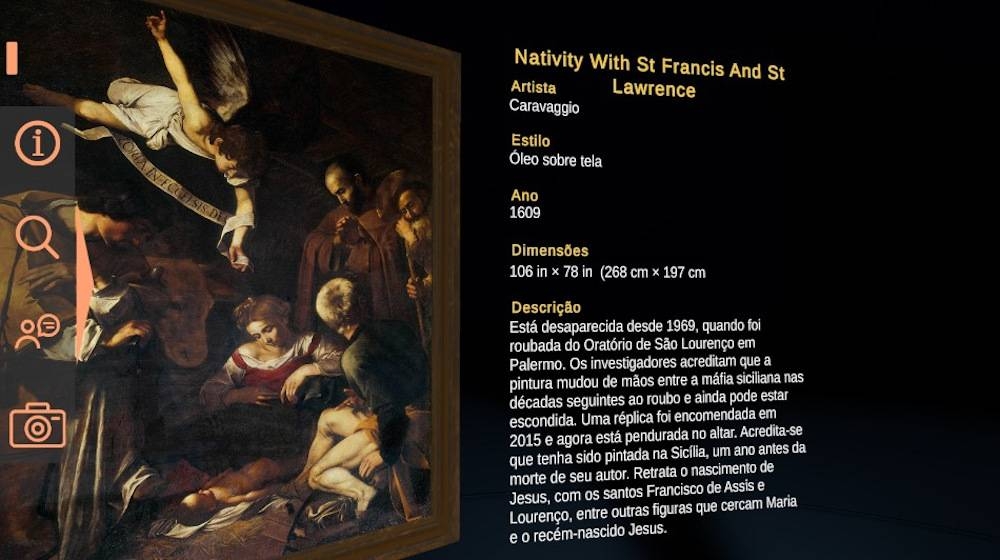 ‘The Stolen Art Gallery’ application was designed by the Brazilian startup Compass to give a new lease of (virtual) life to missing artworks. — Picture by Compasso Tecnologia