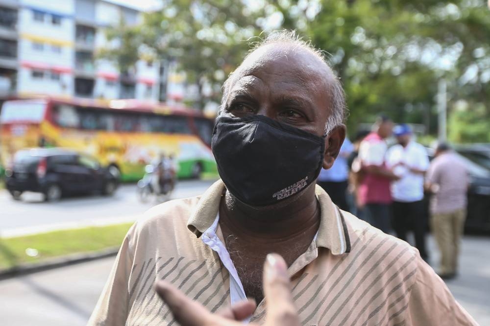 Nagarajan S. Veloo speaks to Malay Mail  during MYGrocer@Wilayah initiative in Cheras July 14, 2022. — Picture by Ahmad Zamzahuri