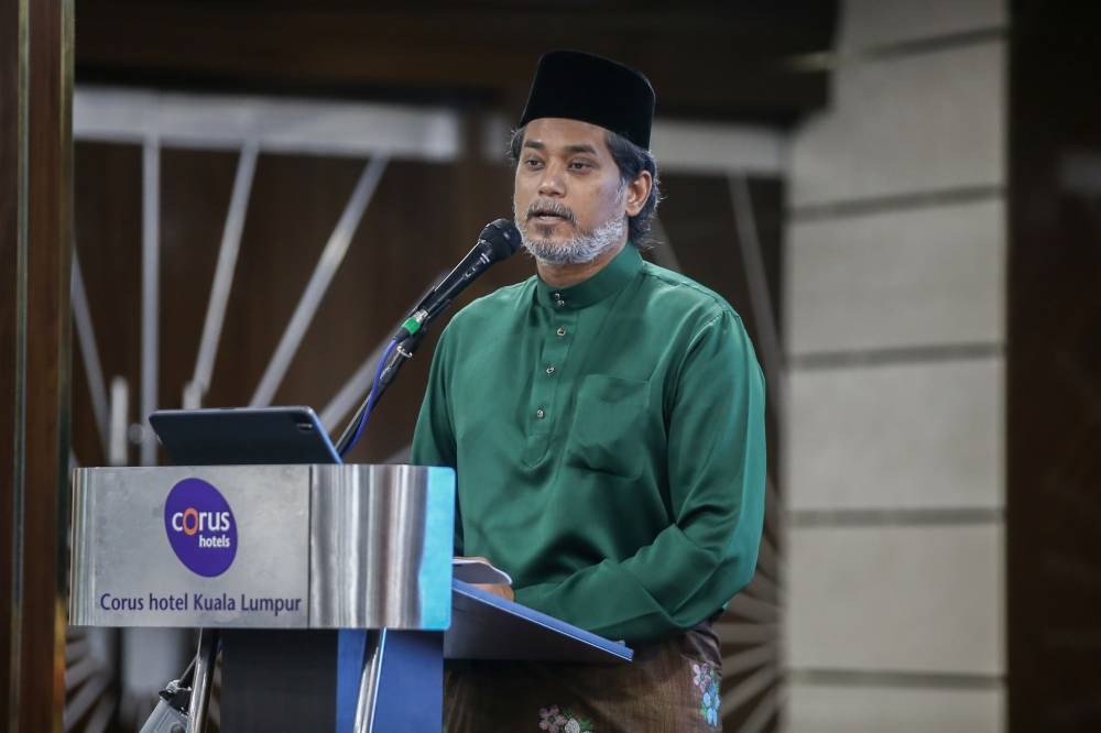 Health Minister Khairy Jamaluddin speaks during a news conference in Kuala Lumpur, July 15, 2022. ― Picture by Ahmad Zamzahuri