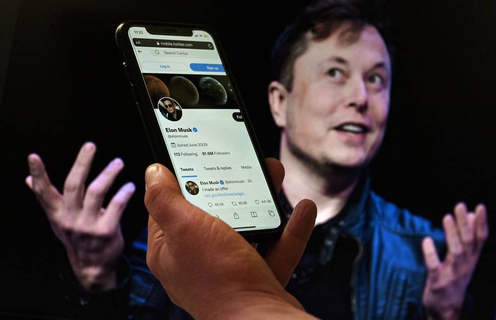Twitter on Tuesday sued Musk for breaching the contract he signed to buy the tech firm, calling his exit strategy 'a model of hypocrisy.' — AFP pic