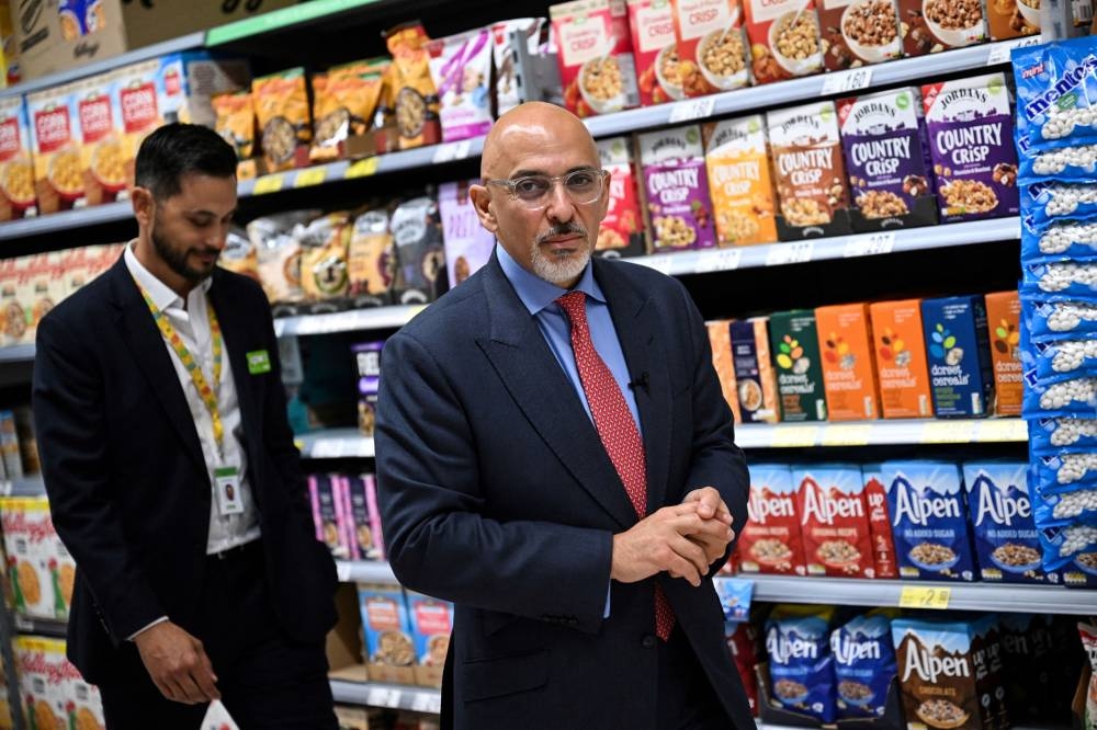 UK's new finance minister Nadhim Zahawi will address the City of London’s annual Mansion House dinner. — Reuters pic