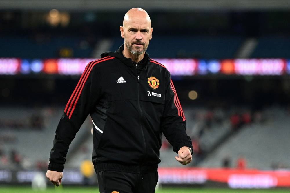Manchester United manage Erik ten Hag before the match against Melbourne Victory at the Melbourne Cricket Ground July 15, 2022. — Reuters pic 