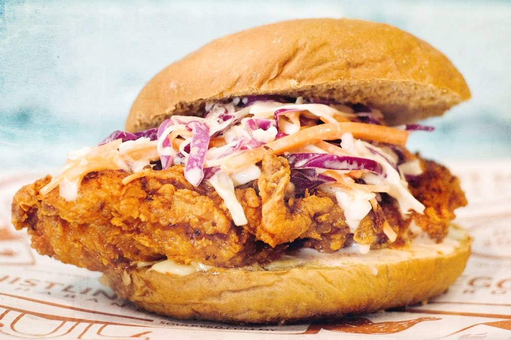 The 24-hour marinated buttermilk fried chicken sandwich.