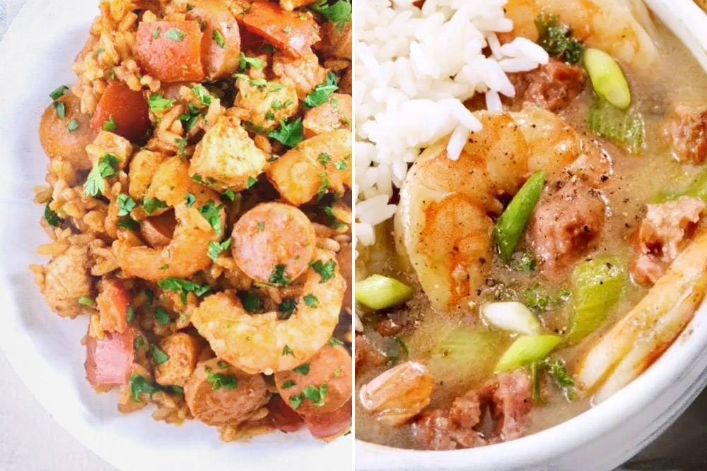 Deep South’s New Orleans classics such as Jambalaya (left) and Gumbo (right).