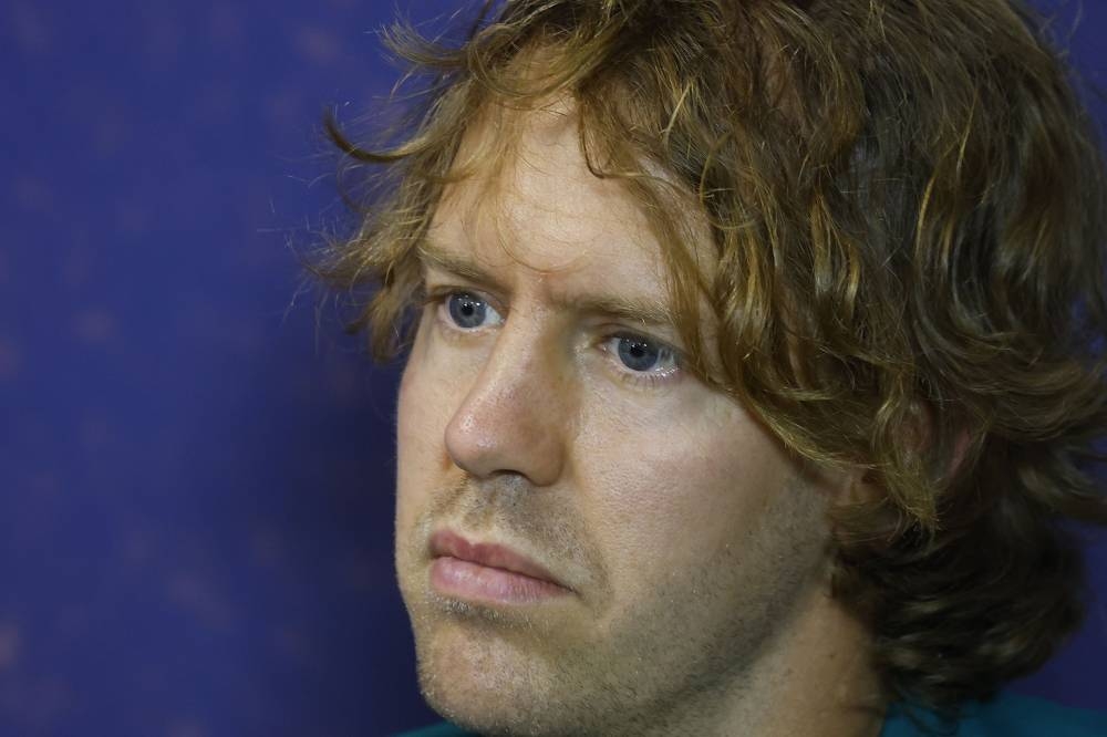Aston Martin's Sebastian Vettel is seen during the press conference before the Formula One French Grand Prix at Circuit Paul Ricard, Le Castellet July 21, 2022. — Reuters pic