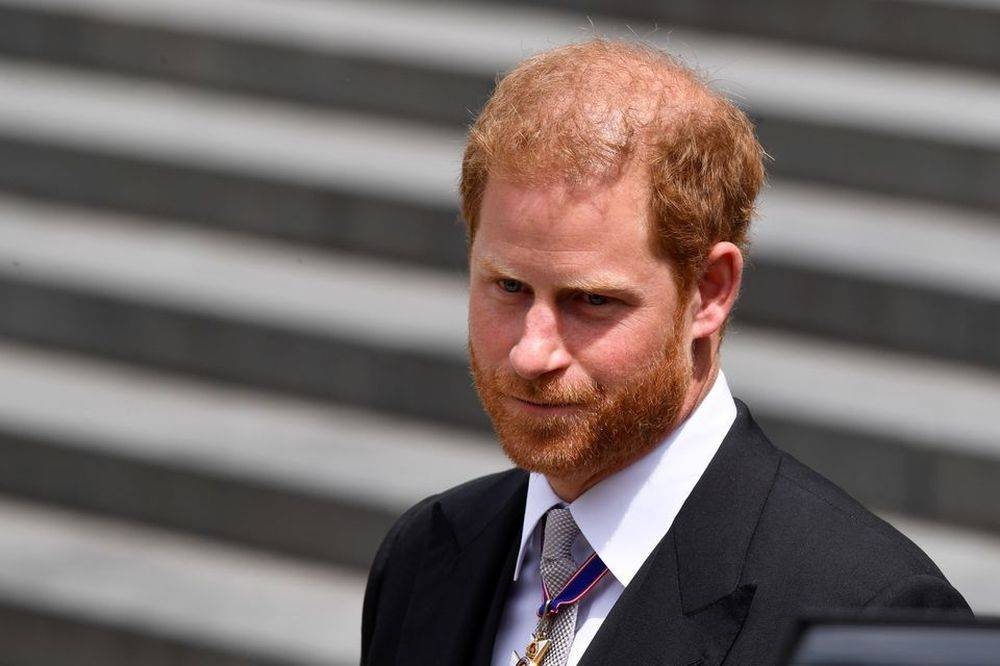 Britain's Prince Harry leaves after attending the National Service of Thanksgiving at St Paul's Cathedral during the Queen's Platinum Jubilee celebrations in London, Britain, June 3, 2022. — Reuters pic