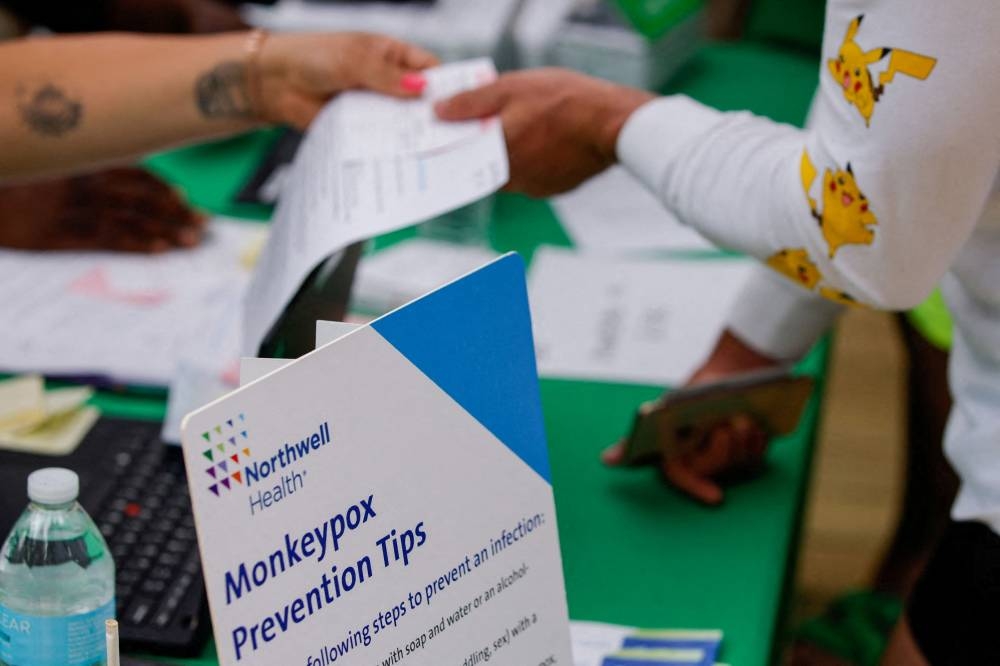 File photo of a person arriving to receive a monkeypox vaccination at the Northwell Health Immediate Care Centre at Fire Island-Cherry Grove, in New York, US, July 15, 2022. ― Reuters pic