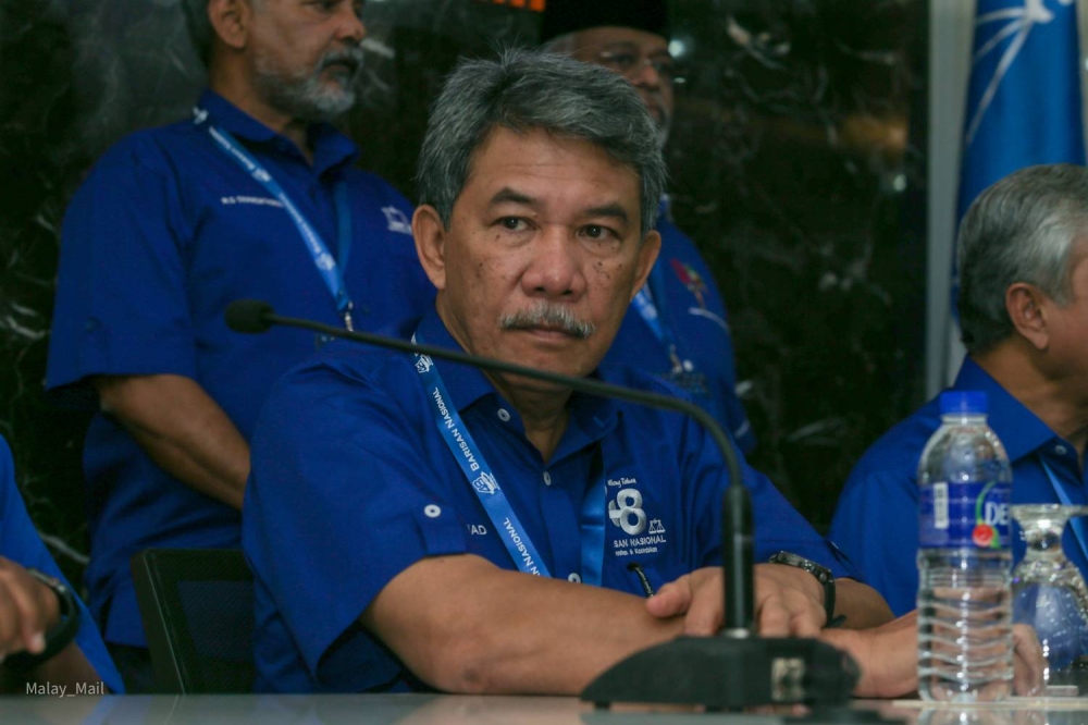 Datuk Seri Mohamad Hasan, Deputy Chairman of Barisan Nasional pictured during  Barisan National 48th Anniversary at World Trade Center, June 01,2022. — Picture by Devan Manuel