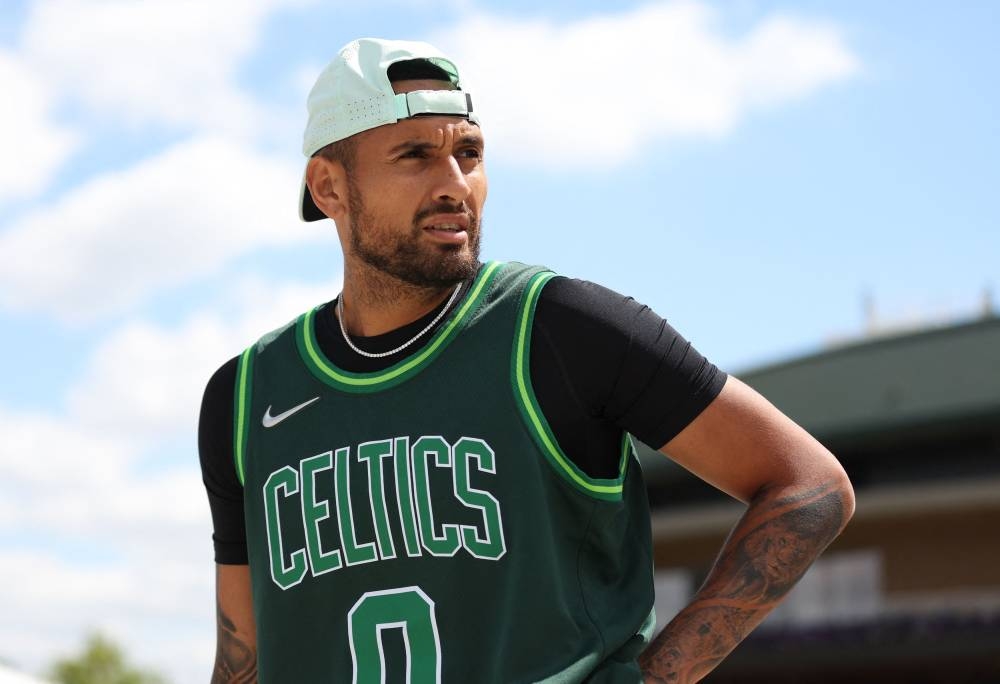 Australia's Nick Kyrgios ahead of practice at the All England Lawn Tennis and Croquet Club, London July 7, 2022. — Reuters pic