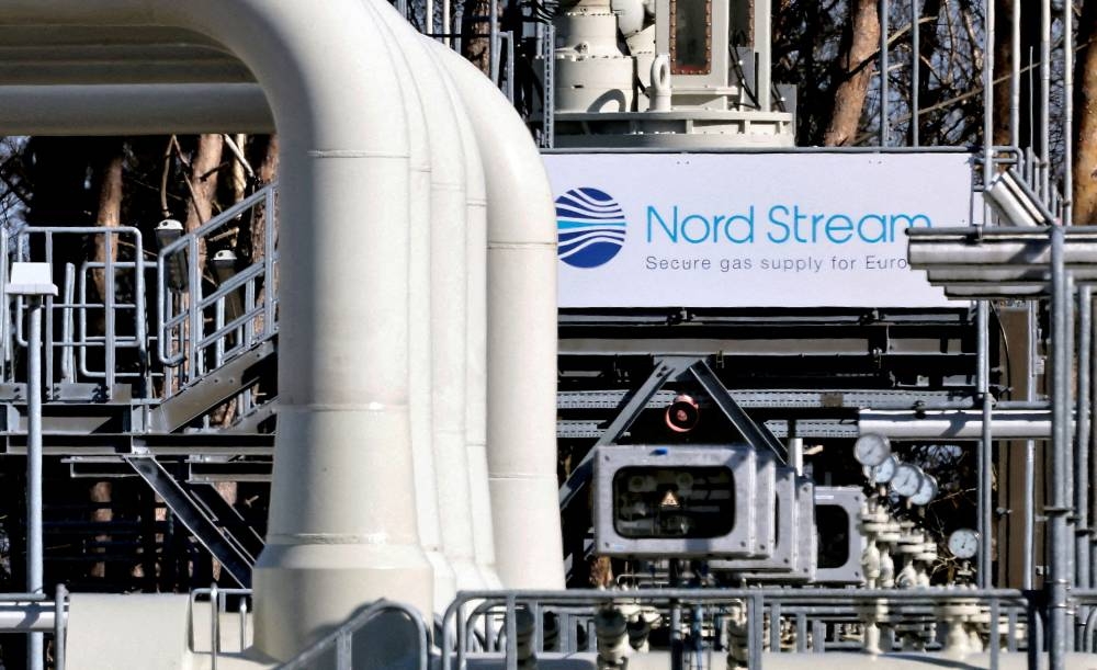 Pipes at the landfall facilities of the Nord Stream 1 gas pipeline are pictured in Lubmin March 8, 2022. 