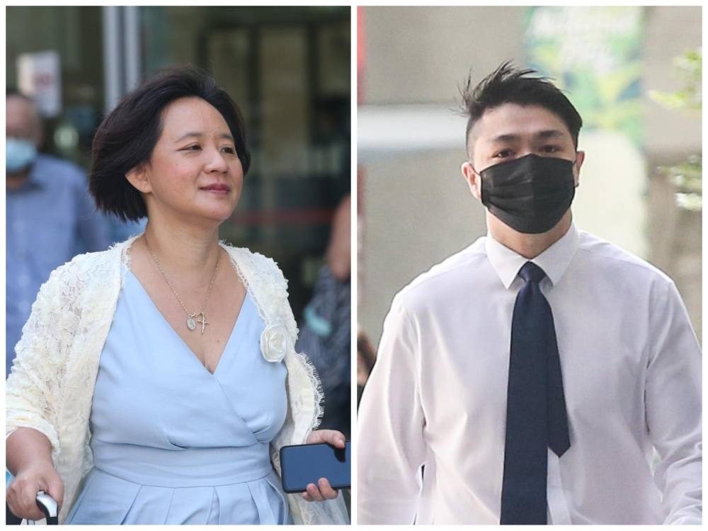 Iris Koh (left) and Jipson Quah at the State Courts on July 27, 2022. — TODAY pix