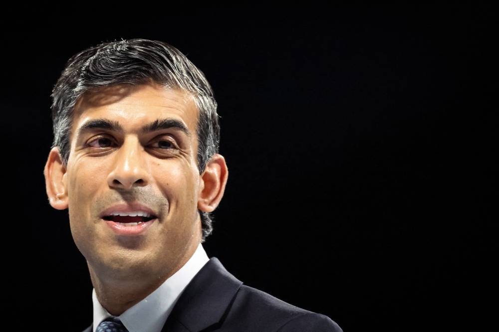Contender to become the country's next Prime minister and leader of the Conservative party Britain's former Chancellor to the Exchequer Rishi Sunak speaks as he takes part in a Conservative Party Hustings event in Leeds, on July 28, 2022. — AFP pic