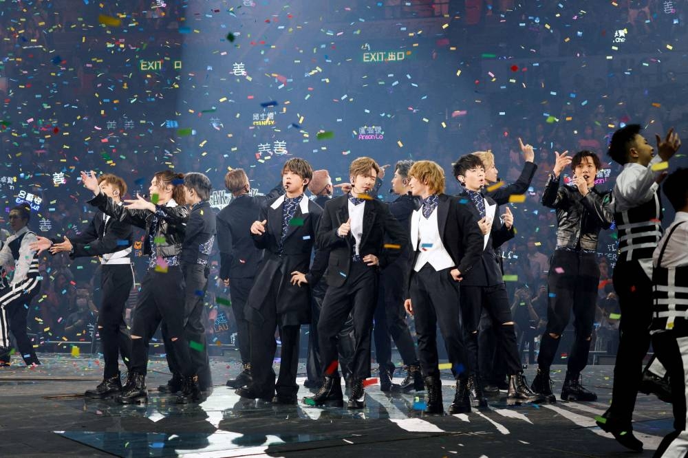 Hong Kong Cantopop boy band Mirror perform during a concert in Hong Kong July 25, 2022. ― Reuters pic