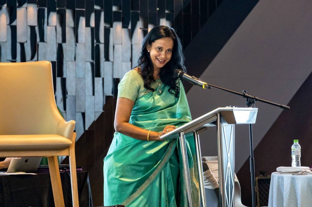 ARROW Executive Director Sivananthi Thanenthiran speaks during Paving the Way to End Female Genital Mutilation and Cutting in Malaysia at Element, Kuala Lumpur July 29, 2022. — Picture by Firdaus Latif
