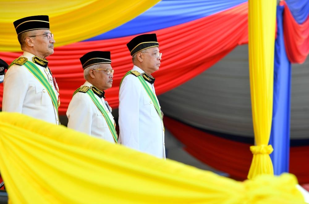 Prime Minister Datuk Seri Ismail Sabri Yaakob attends the Warriors’ Day celebration in Putrajaya July 31, 2022. — Bernama pic