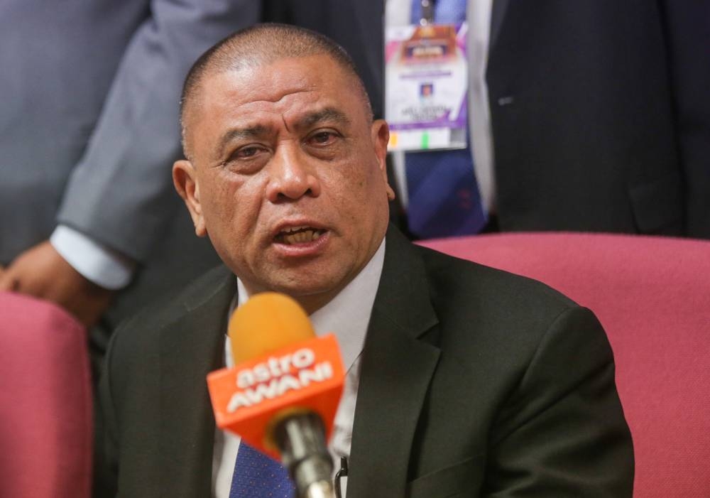 Perak Mentri Besar Datuk Seri Saarani Mohamad speaks during a press conference in Ipoh July 20, 2022. — Picture by Farhan Najib