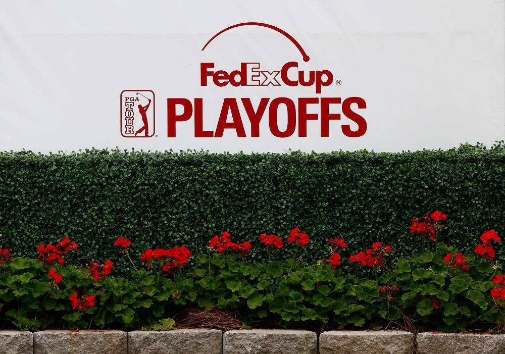 In this file photo taken on September 9, 2014, a general view of a FedExCup Playoffs logo during a practice round prior to the start of the Tour Championship by Coca-Cola at East Lake Golf Club in Atlanta, Georgia. — AFP pic