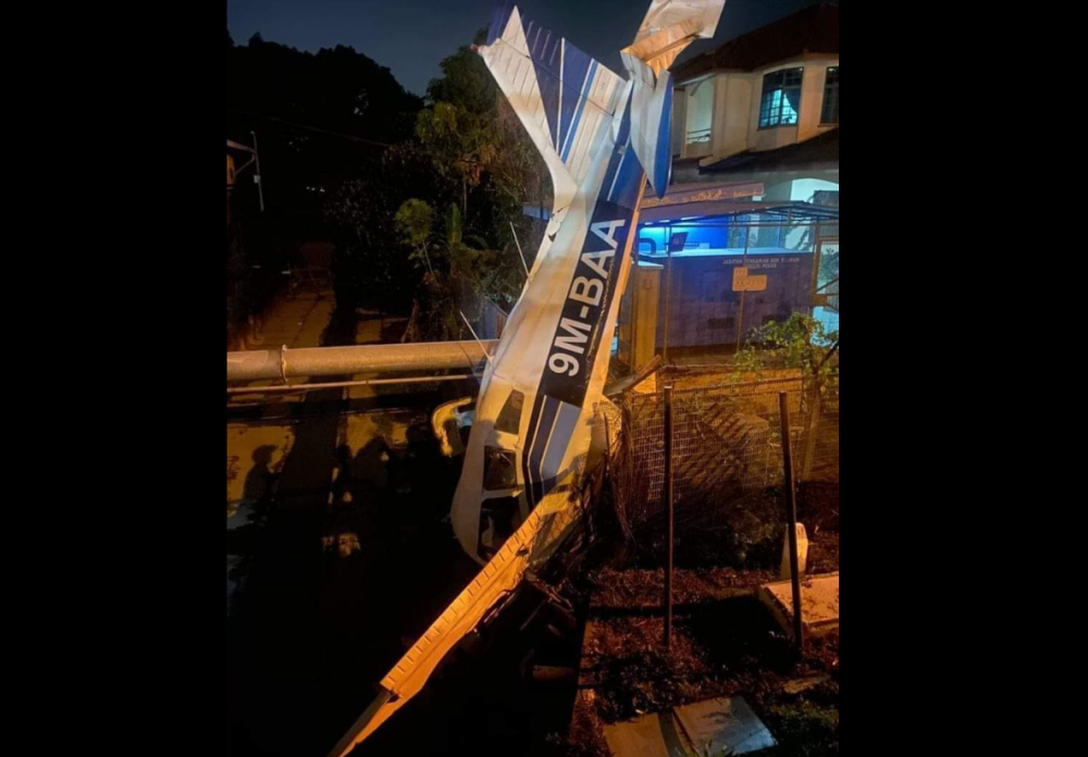 A flight instructor died while another was injured in the incident. — Picture via Facebook