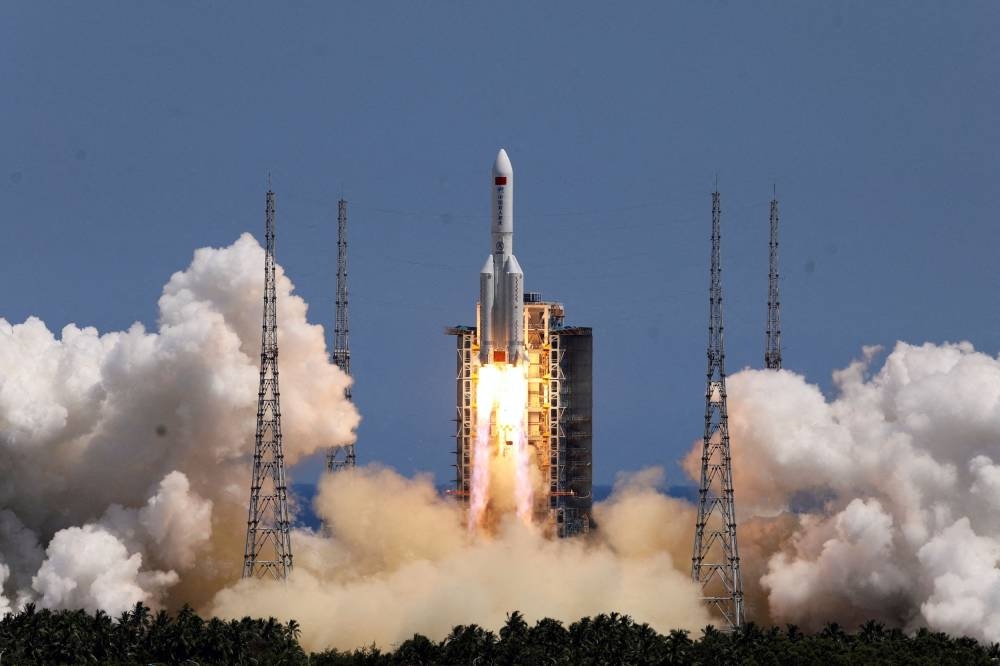A Long March-5B Y3 rocket, carrying the Wentian lab module for China's space station under construction, takes off from Wenchang Spacecraft Launch Site in Hainan province, China July 24, 2022. — China Daily via Reuters