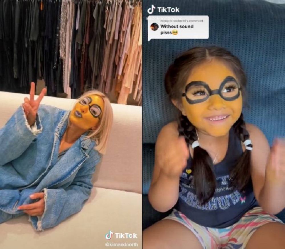 Turning kids into Minions, the new TikTok trend that is making a mark on the minds of the youngest. — Picture via TikTok/kimandnorth/leslieesheccid