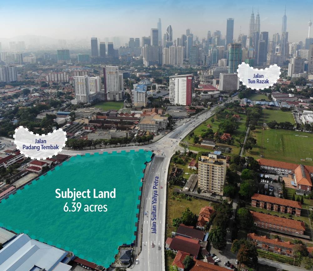 UEM Sunrise Berhad has acquired 6.39 acres of prime freehold land in downtown Kuala Lumpur, at the intersection of Jalan Sultan Yahya Petra (formerly known as Jalan Semarak) and Jalan Padang Tembak for a total consideration of RM384.0 million, following the signing of a Sale and Purchase Agreement with Nipponkey Sdn Bhd. — Picture courtesy of UEM Sunrise Bhd