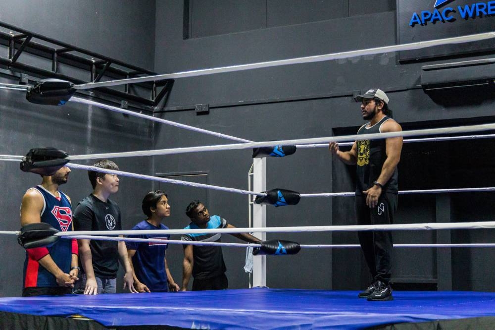 Apac Wrestling was founded in 2020 after Shaukat parted ways with his partner at Malaysia Pro Wrestling (MYPWA). — Picture by Firdaus Latif