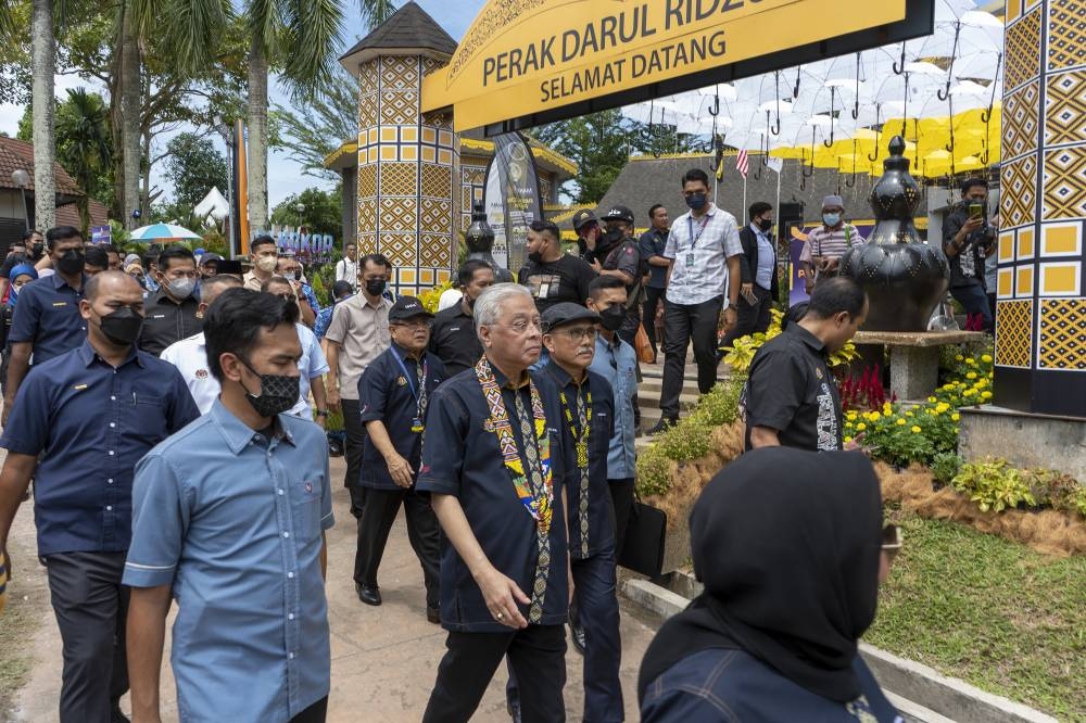 Prime Minister Datuk Seri Ismail Sabri at the Malaysia Agriculture, Horticulture, and Agrotourism Exhibition in Serdang August 6, 2022. — Picture by Shafwan Zaidon