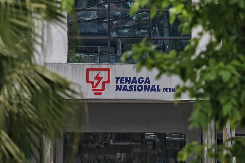 The Tenaga Nasional Berhad (TNB) logo is seen on a building in Kuala Lumpur April 29, 2016. — Picture by Saw Siow Feng