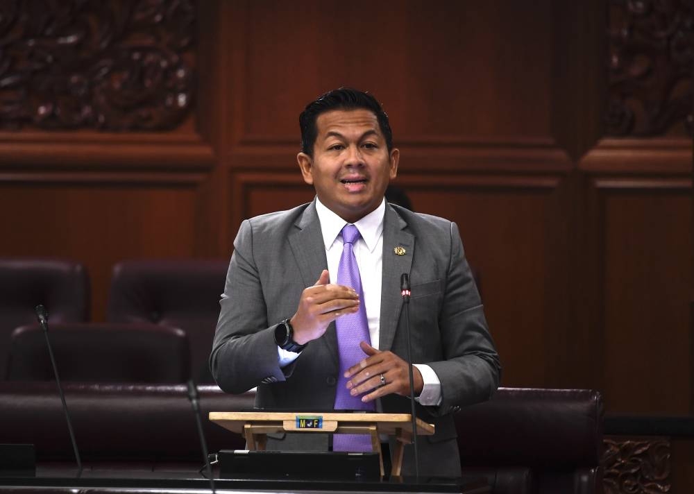 Deputy Finance Minister 1 Datuk Mohd Shahar Abdullah during a question and answer session at the Dewan Negara sitting, August 8, 2022. — Bernama pic