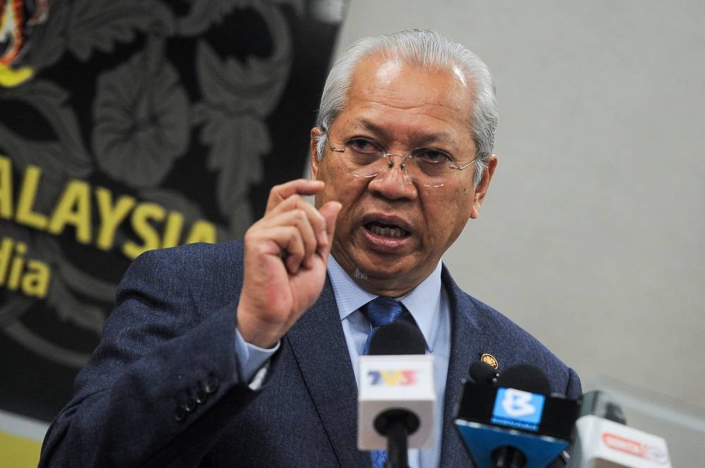 Special Task Force on Jihad Against Inflation chairman Tan Sri Annuar Musa speaks at a press conference after the task force’s meeting at Parliament building, August 8, 2022. — Bernama pic 
