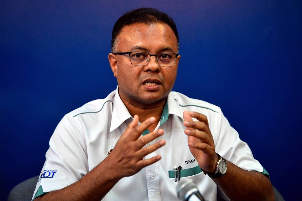 Transport Ministry secretary-general Datuk Isham Ishak speaks at a press conference at the Penang contingent police headquarters in George Town August 9, 2022. — Bernama pic