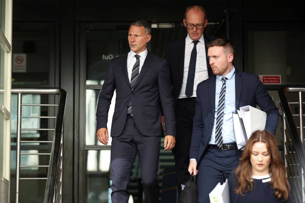 Former Manchester United footballer Ryan Giggs leaves Manchester Crown Court in Manchester August 8, 2022. — Reuters pic