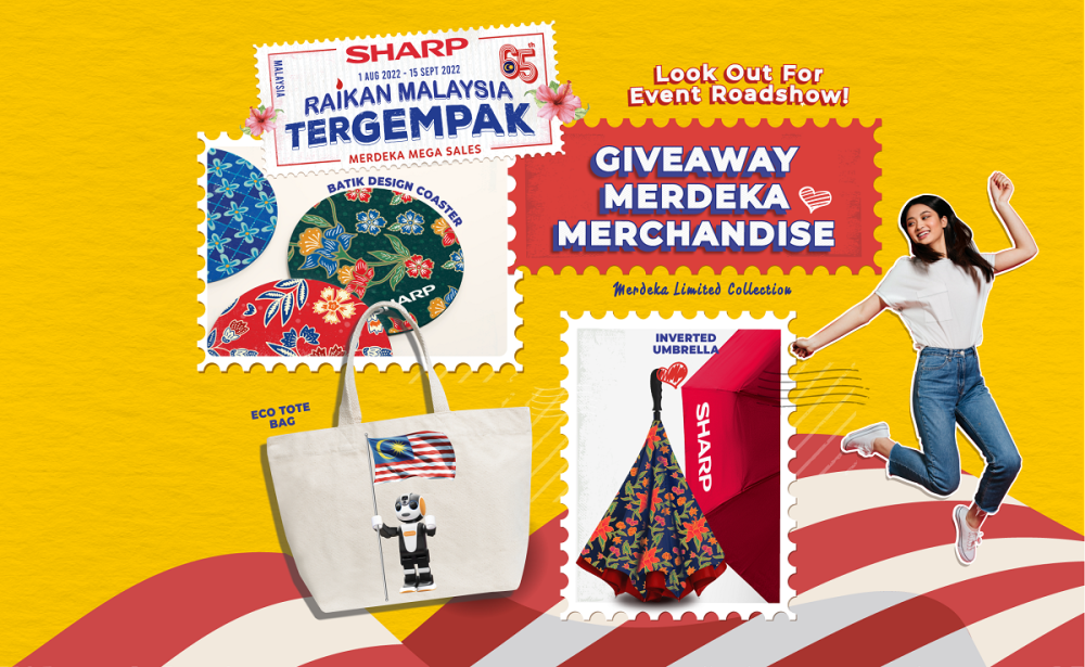 Sharp customers who purchase goods during the mega sale period can get limited edition merchandise at the roadshows. — Picture courtesy of Sharp Malaysia