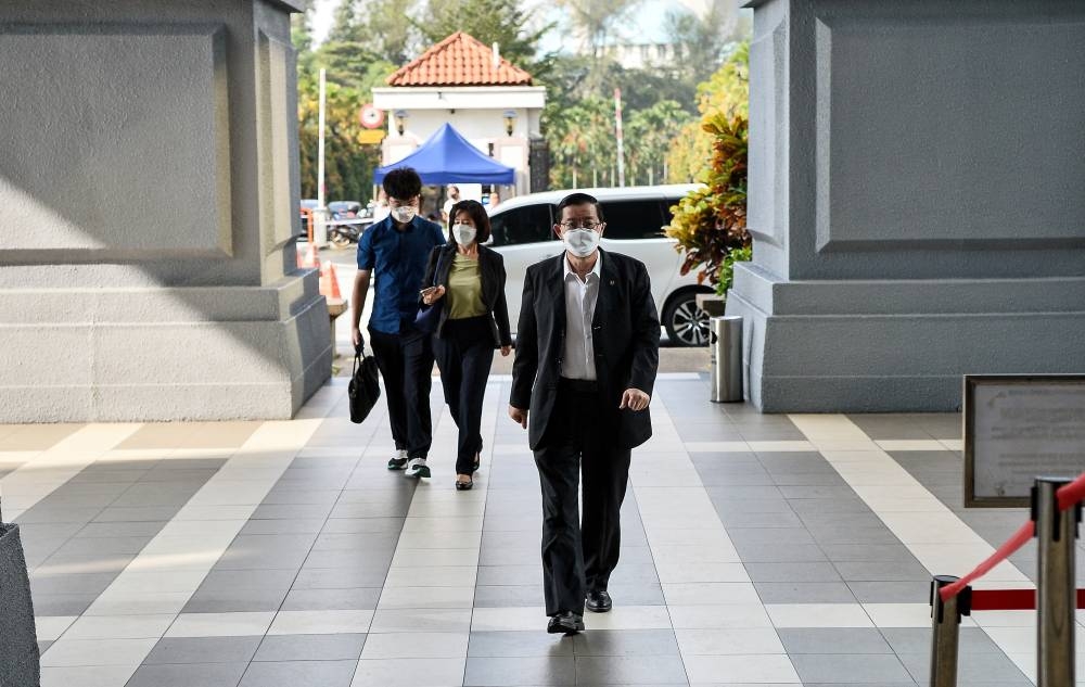 Lim Guan Eng at the Kuala Lumpur Court Complex, August 10, 2022. — Bernama pic 