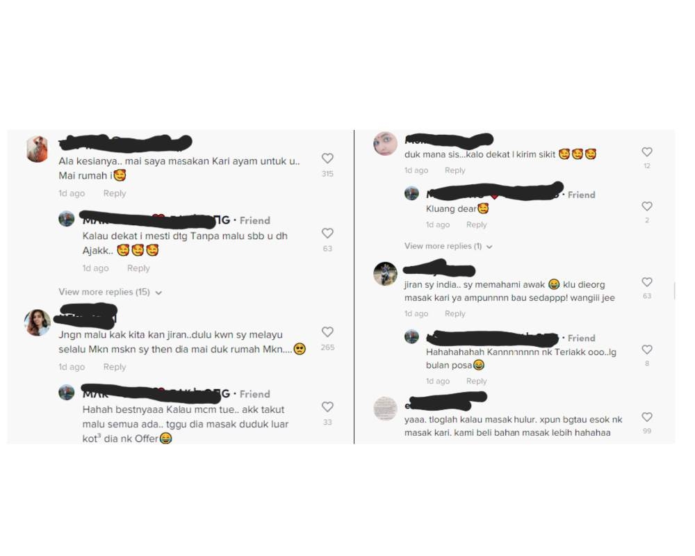 A screenshot of the comment section from Azimatul's post. —  Screenshot via TikTok/ olala_shafizola 