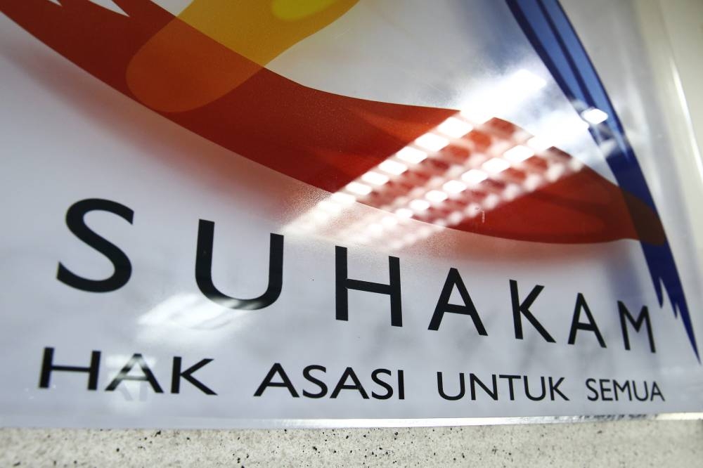 The Suhakam logo is pictured at its headquarters in Kuala Lumpur November 25, 2019. — Picture by Yusof Mat Isa