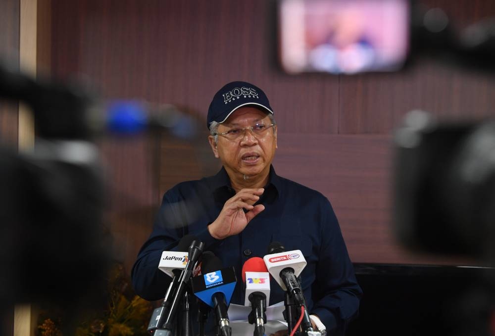 Chairman of the Special Task Force on Jihad Against Inflation Tan Sri Annuar Musa speaks at a press conference at Mardi headquarters in Serdang, August 11, 2022. — Bernama pic 