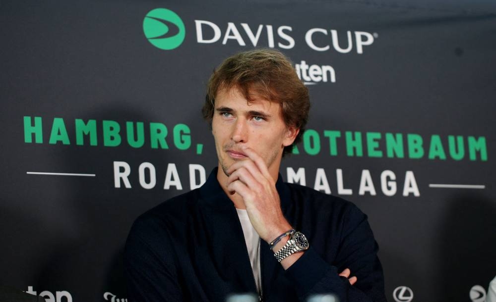 Germany’s Alexander Zverev during the press conference in Hamburg, Germany, August 11, 2022. — Reuters pic 