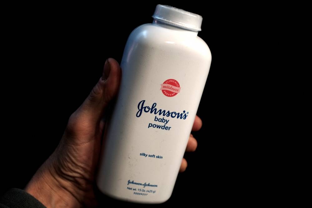  A bottle of Johnson and Johnson Baby Powder is seen in a photo illustration taken in New York, February 24, 2016. — Reuters pic