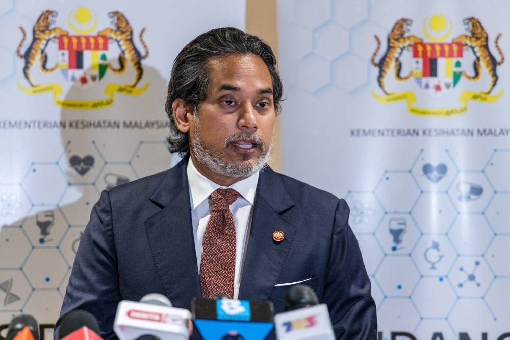 Health Minister Khairy Jamaluddin said the Pasir Gudang Hospital, which is 40 per cent complete is expected to be fully completed in November next year. — Picture by Firdaus Latif   