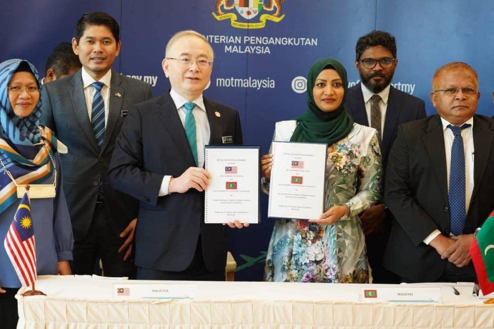The MRA was signed by Transport Minister Datuk Seri Wee Ka Siong and Maldives’ Transport and Civil Aviation Minister Aishath Nahula at the Transport Ministry in Putrajaya, August 12, 2022. — Picture from Facebook/Wee Ka Siong 