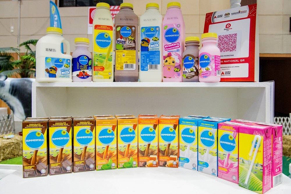 Summerfield's colourful range of flavoured milk for children. ― Picture by Firdaus Latif