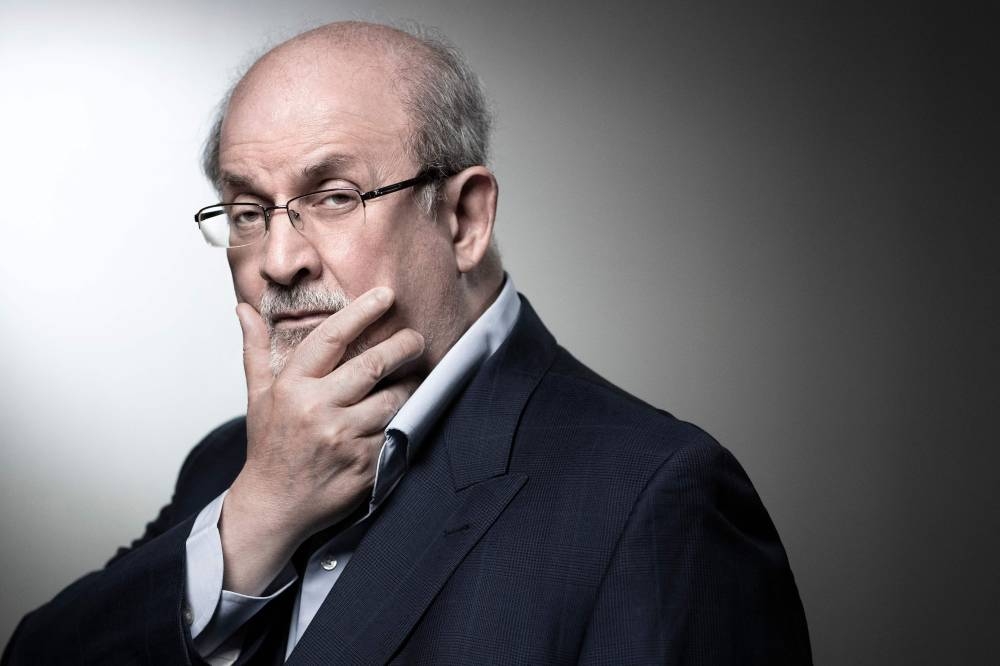 In this file photo taken on September 10, 2018, British novelist and essayist Salman Rushdie poses during a photo session in Paris. — AFP pic