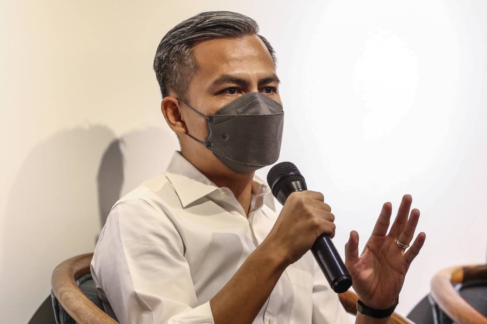 Lembah Pantai MP Fahmi Fadzil speaks at during a Bersih and the Bar Council conference GE15 reforms in Petaling Jaya July 6, 2022. — Picture by Yusof Mat Isa