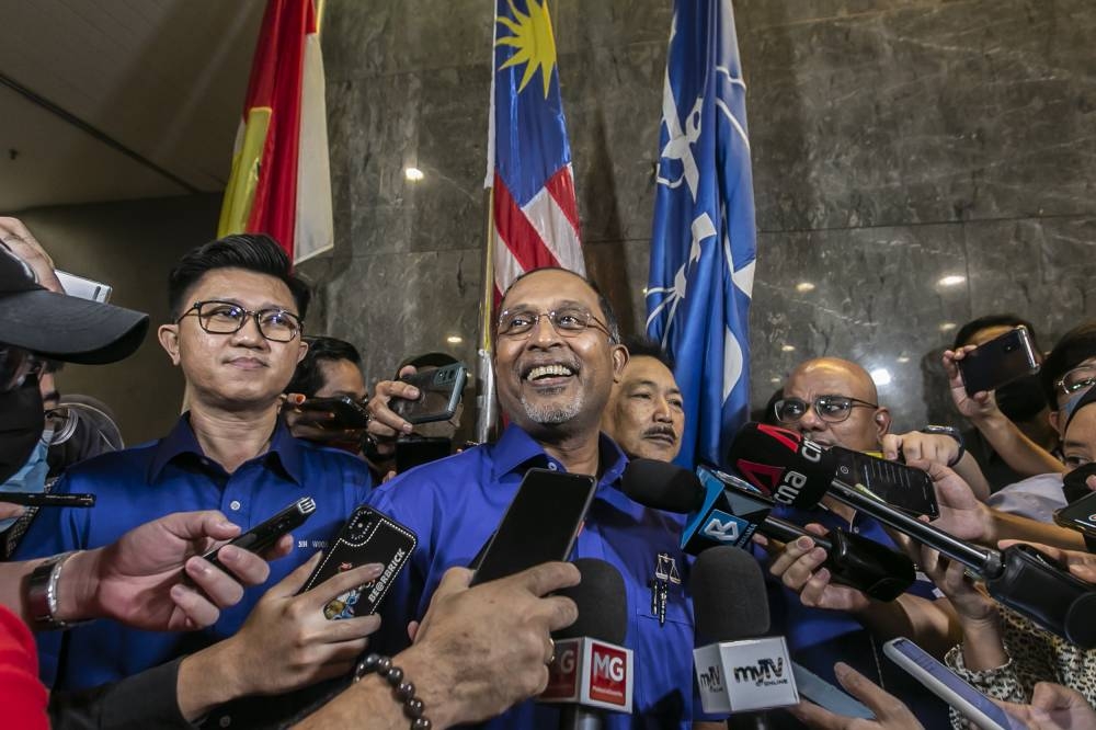 BN secretary-general Datuk Seri Zambry Abdul Kadir speaks to the media at the World Trade Centre (WTC) Kuala Lumpur, August 15, 2022. — Picture by Hari Anggara