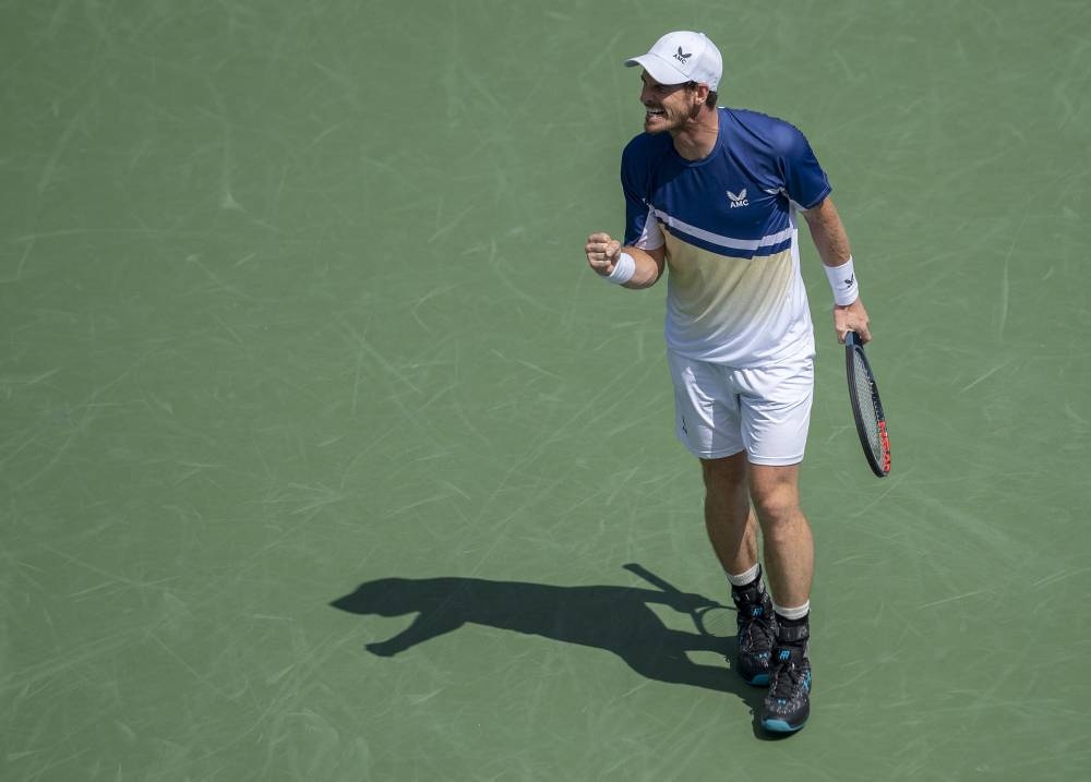 Andy Murray reacts to a point during his match against Stanislas Wawrinka at the at the Lindner Family Tennis Centre, Cincinnati August 15, 2022. — Reuters pic
