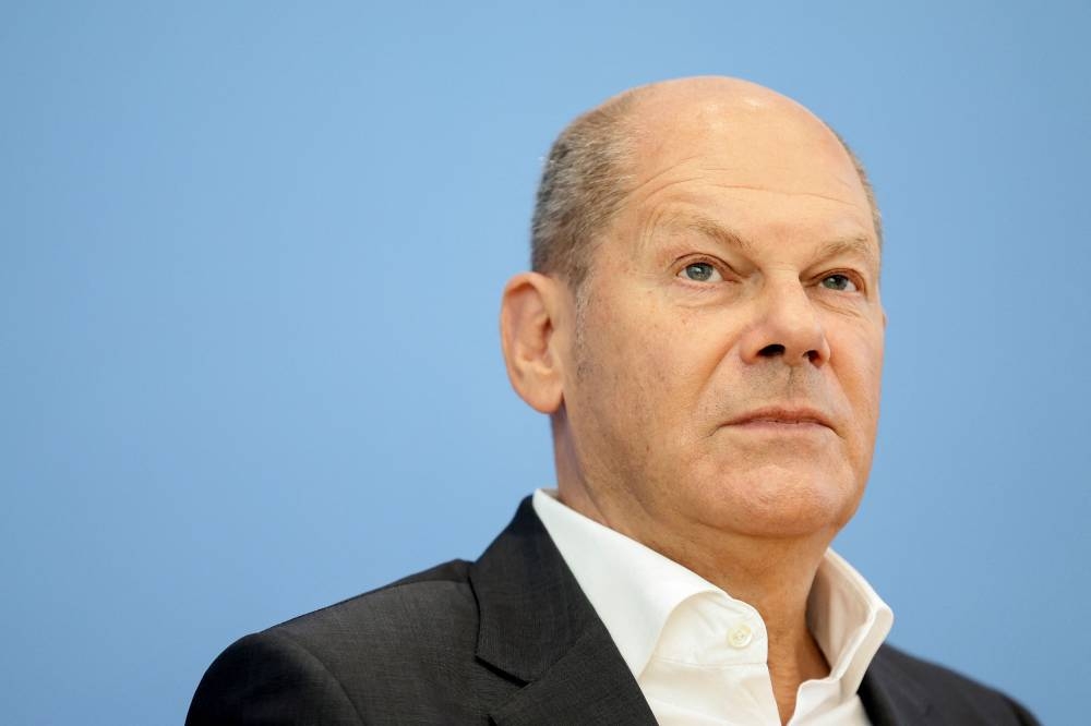 German Chancellor Olaf Scholz said he trusted in European Nation members' solidarity should there be an energy supply shortage. — Reuters pic