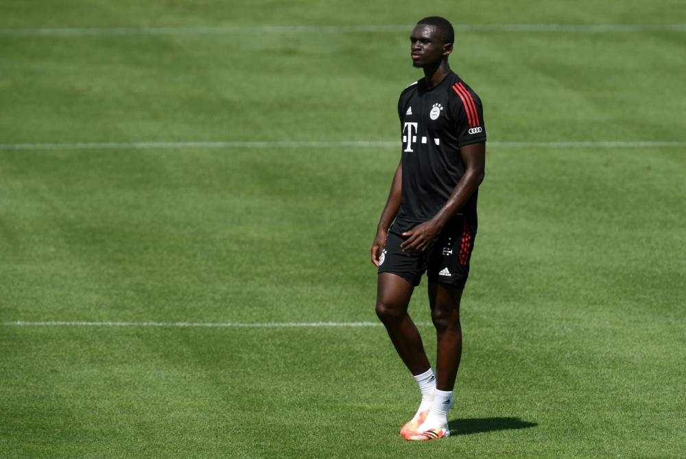 Bayern Munich's French midfielder Tanguy Nianzou takes part in a training session July 29, 2020. — AFP pic 